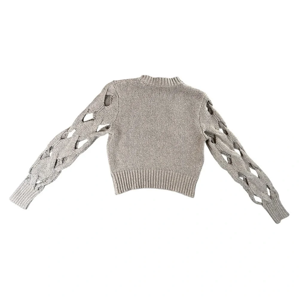 En Saison Women's Calla Knit Cut-Out Sweater In Color Stone Size XS